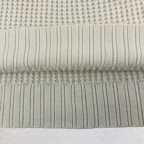 SO Goods For Life Boho Cozy Open-Knit Cream Pullover Crewneck Sweater Size XXL - Picture 8 of 11